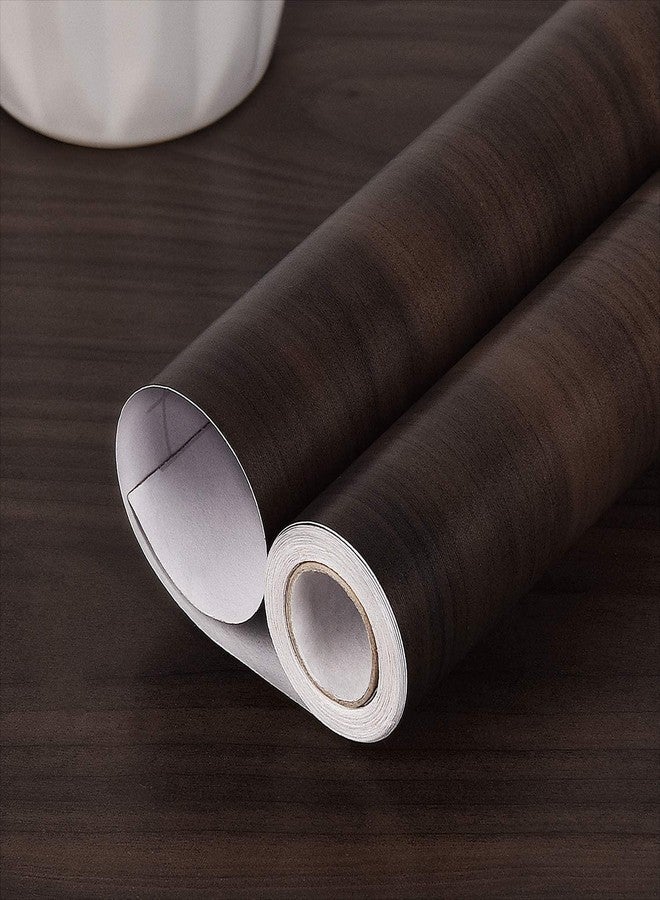 FOKRIM Dark Wood Wallpaper (200x45cm) Sticker Wallpaper roll Removable Waterproof Wallpaper for Kitchen Door Countertops Cabinets Shelves Decorative - Image 1